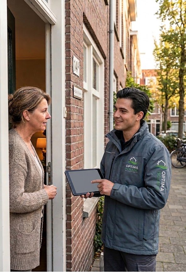 Optima Isolatie-adviseur geeft isolatie-advies aan de deur